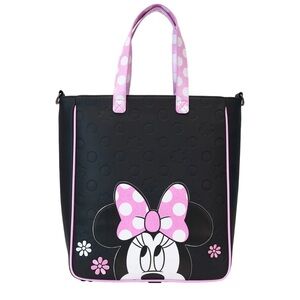 Loungefly Disney Minnie Floral Rock The Dots Tote Bag NWT